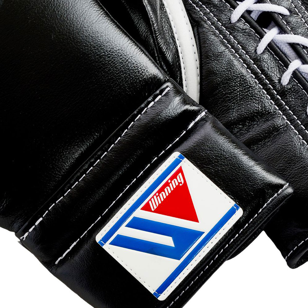 1:1 Custom Handmade Winning Lace-up Training boxing gloves - Black